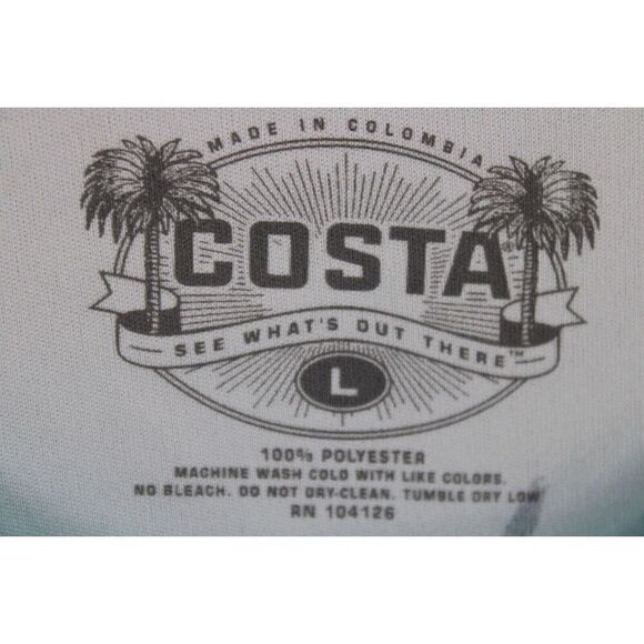 COSTA LARGE SWORD FISH CYAN T-SHIRT (NWOT) - Picture 6 of 6
